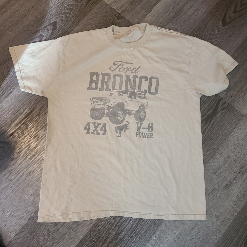 Ford Bronco Graphic Tee - Cream Size large
